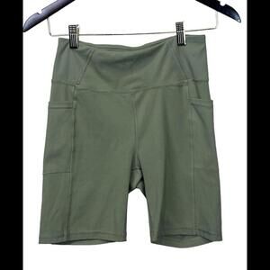X BY GOTTEX LAB women Sport‎ Shorts Legging Inter-luxe Green SZ S Pockets